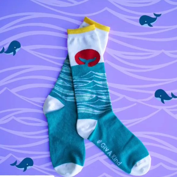 Brand new, Organic Cotton, whale socks, unisex, size 7-12 - Picture 3 of 9